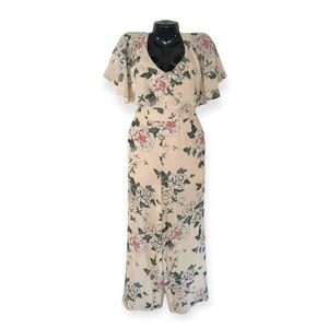 Floral Jumpsuit Wide Leg Women’s size XS